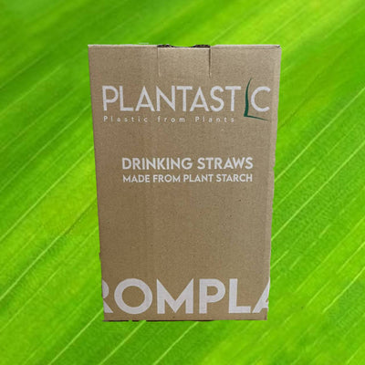 Box of 250 8mm Biodegradable and Compostable Straws with Hashtag